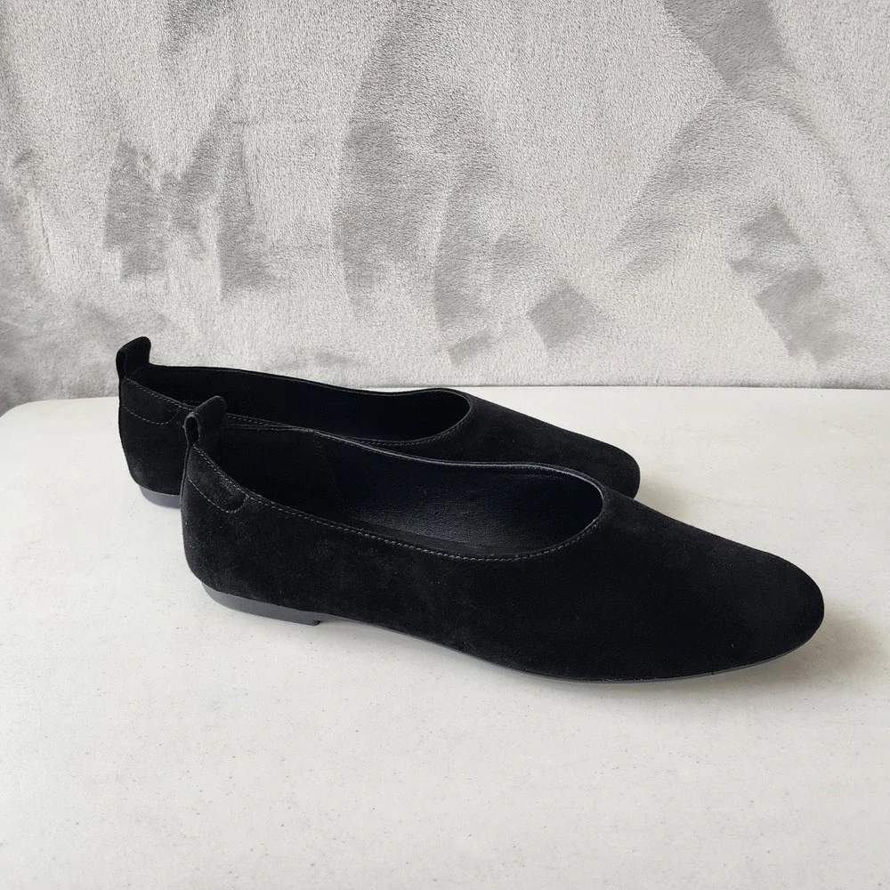 Everlane The Day Glove Flats Womens Size 8.5 Soft Black Suede Leather Shoes NIB - Picture 8 of 12